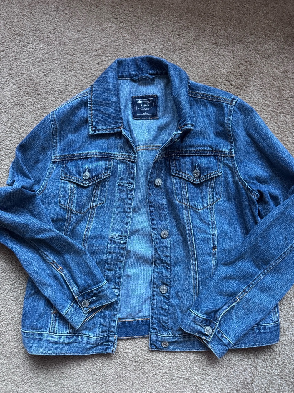 Abercrombie & Fitch Blue Denim Jean Jacket